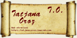 Tatjana Oroz vizit kartica